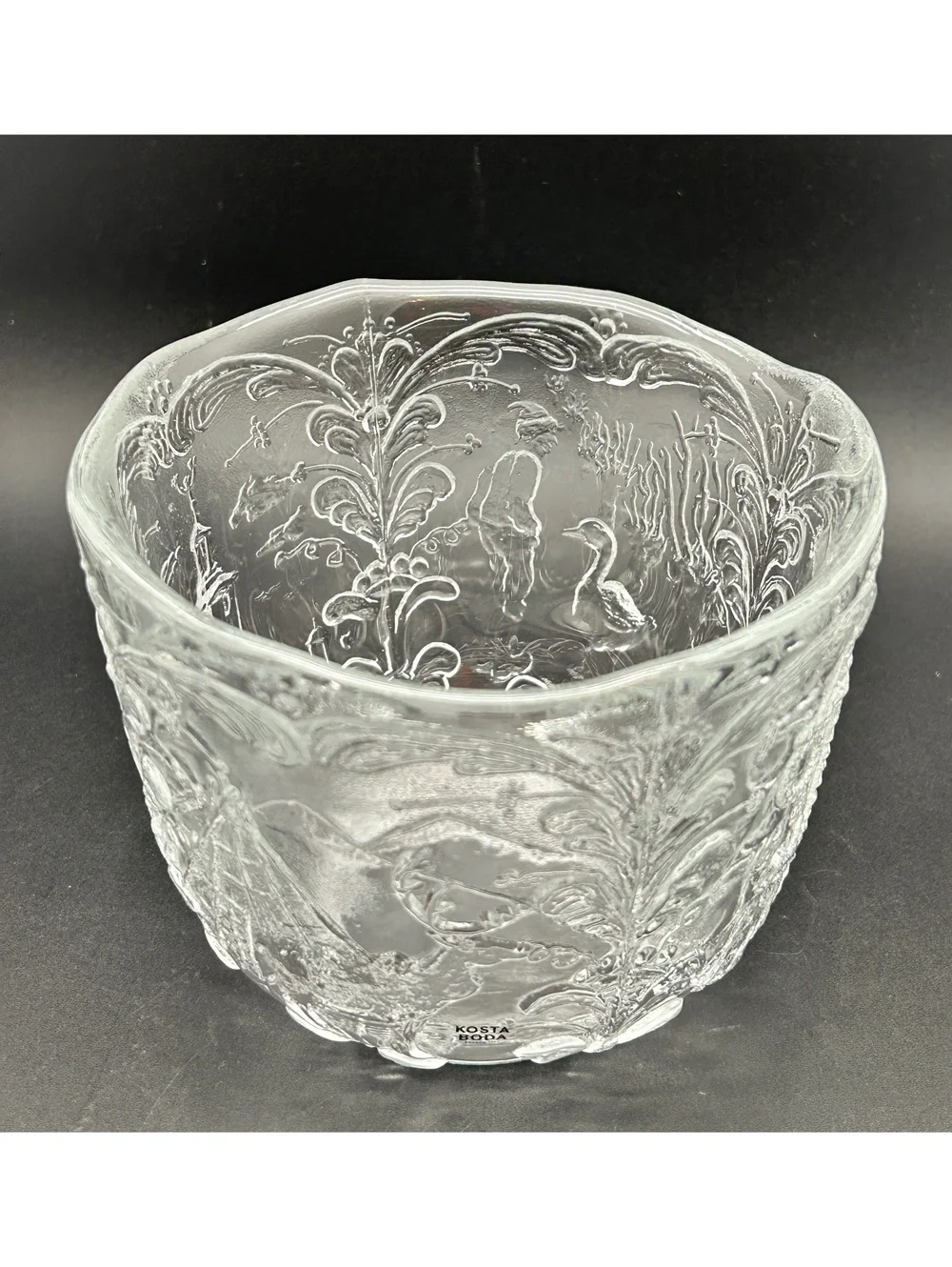 Vintage Kosta Boda “Rhapsody” Bowl-Swedish Scenes